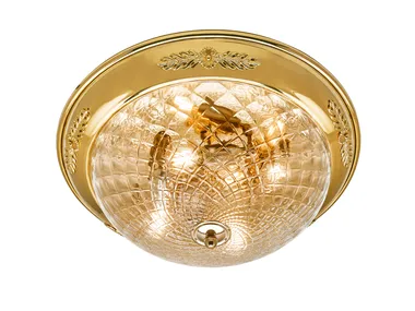 ELOISE 209/PL - Gold plated ceiling light with glass _ Possoni Illuminazione